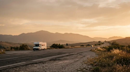 Camping-car immobilisé en situation de détresse sur autoroute